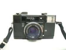 Konica C35 AF Auto Focus 35mm Film Camera w/38mm F2.8 Hexanon Hoya Skylight