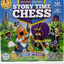 Story Time Chess Educational Game Storybook Kids Learn Play  New
