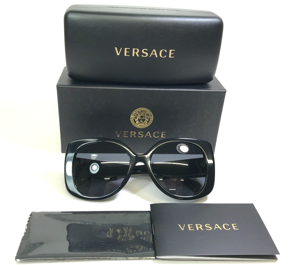 Versace Sunglasses MOD.4387 GB1/87 Polished Black Gold Versace Sunglasses MOD.4387 GB1/87 Polished Black Gold