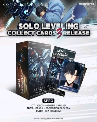 Solo Leveling Vol. 3 SL3E Collector Cards Display Frisches Case
