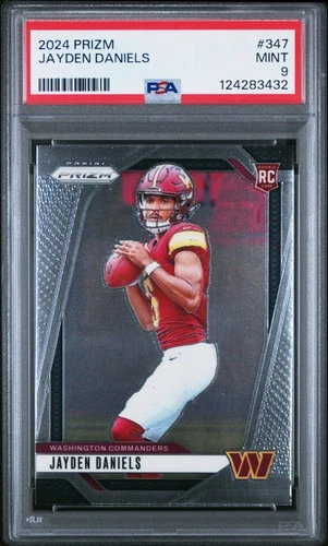 2024 Panini Prizm #347 Jayden Daniels Rookie Card RC PSA 9 Mint