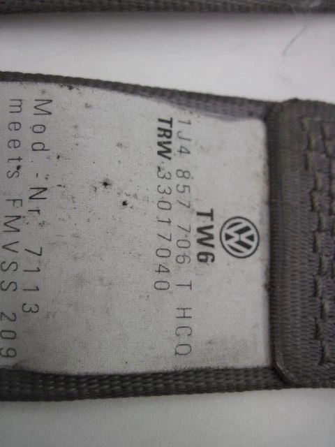 Seat Belt Volkswagen Jetta 2000 00 01 02 03 04 05 06 07 08 09 10 11 Passe 711041 Foto 3 de 4