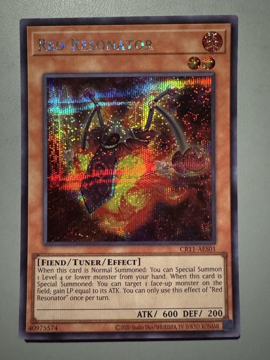 YUGIOH RED RESONATOR ASIA ENGLISH EDITION CR11-AES01 SECRET RARE