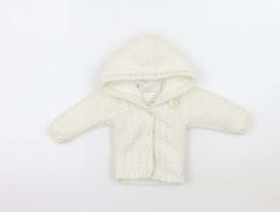 Weiße Jacke Mädchen UK-Größe 0-3 Monate frühe Tage