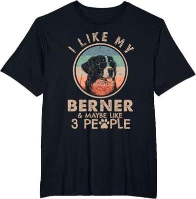 I Like My Berner And Maybe Like 3 People Dog Lover Christmas T-Shirt