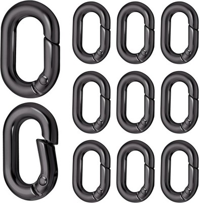 Giantree 10Pack 1 Inch Small Carabiner Clip, Metal Tiny Oval Carabiner Spring O