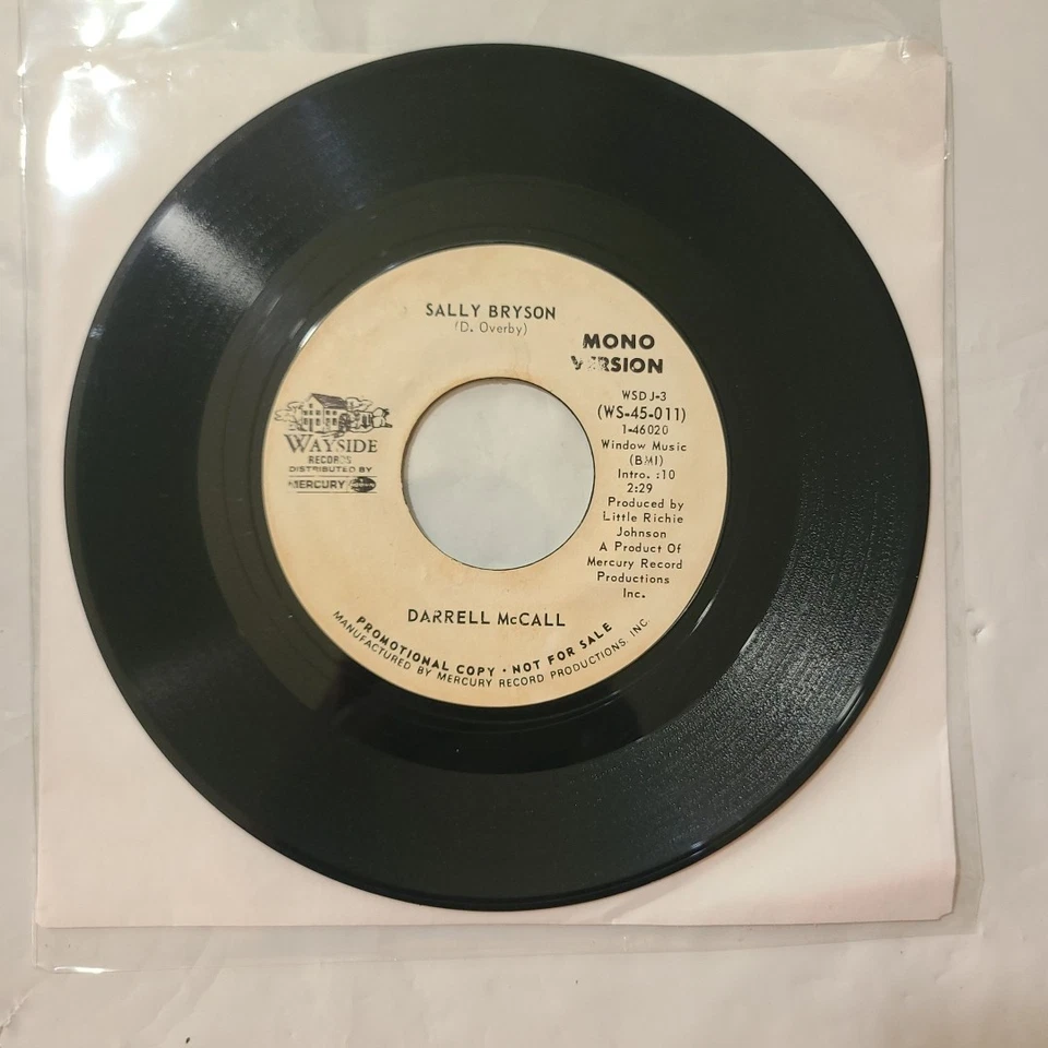 Darrell McCall ~ Sally Bryson/ Same ~ Mono/ Stereo Wayside Promo 45 RPM Record - Image 3 of 4