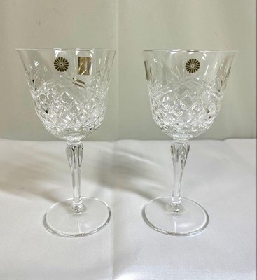 HOYA Crystal Wine glass Chrysanthemum Emblem 2pcs set 14.5x7.5cm/5.7x2.95'' HOYA