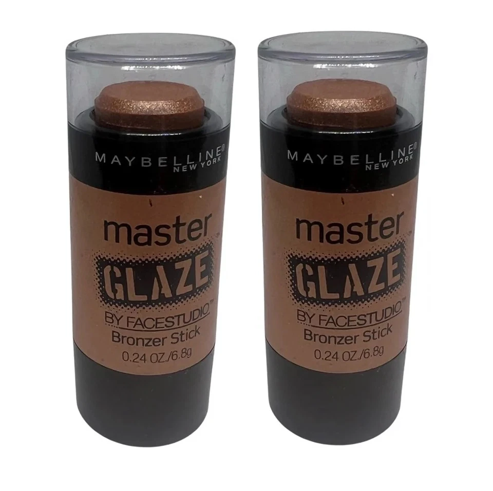 Pack de 2 barras bronceadoras Maybelline New York Master Glaze, ámbar brillante 230 Foto 2 de 4