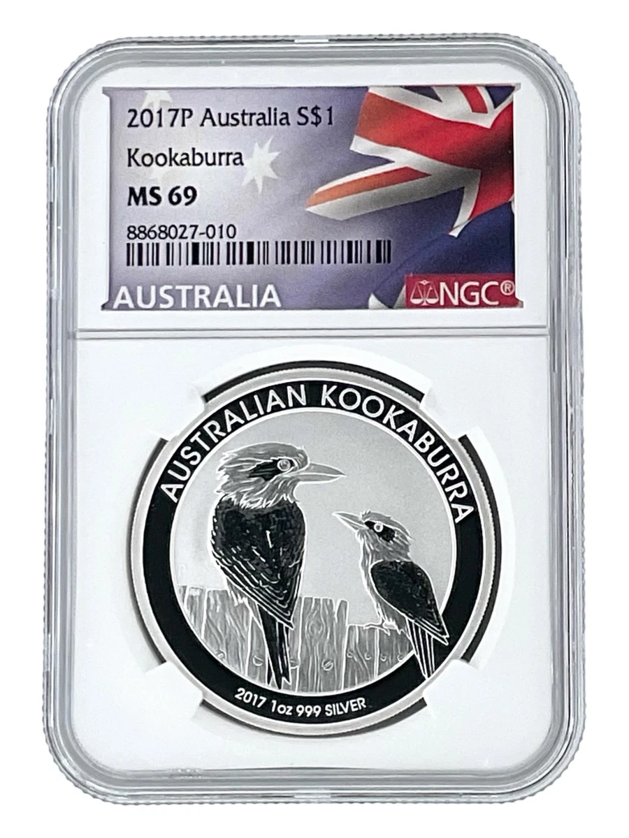 Australian Kookaburra NGC Grade MS 69 Silver Bullion Coins for