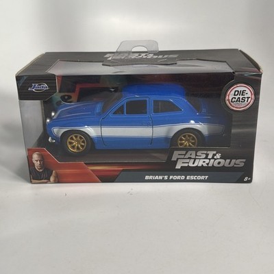 Fast & Furious Brians Ford Escort Blue Diecast 1:32 Scale Collector Car Rare New