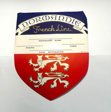 Vintage Normandie French Line Luggage Label