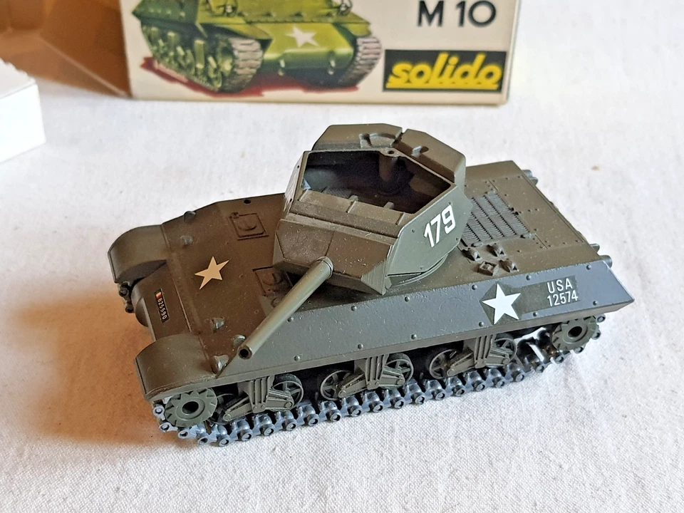 SOLIDO MILITAIRE DESTROYER M 10 N° 232 BOITE 1972 ARMEE AMERICAINE D DAY WW2 - Photo 2/4