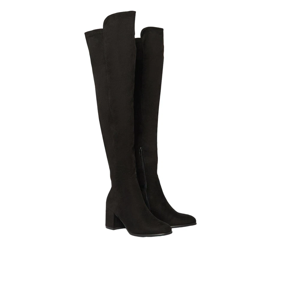 Dorothy Perkins - Damen Kniehohe Stiefel "Kelly", Suedette (DP5591) - Bild 1 von 3