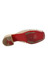 Christian Louboutin Womens Block Heel Spike Studded Mules Brown Size 37.5 — photo 4
