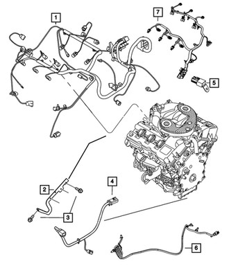 Genuine Mopar Engine Wiring 68159444AC