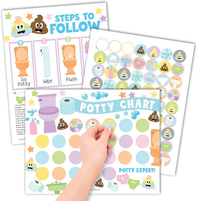 Potty Training Chart for Toddlers Boys -10 Sticker Potty Chart for Toddlers Girl
