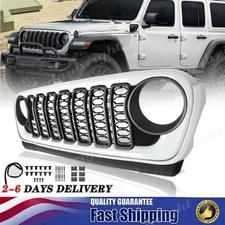 For Jeep Wrangler JL / Gladiator JT 2018-2024 Rubicon Style Grille Bright White
