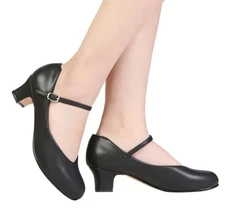 Stelle Dance Shoes Size 10 Mary Janes Low Block Heels Classic Comfortable Salsa