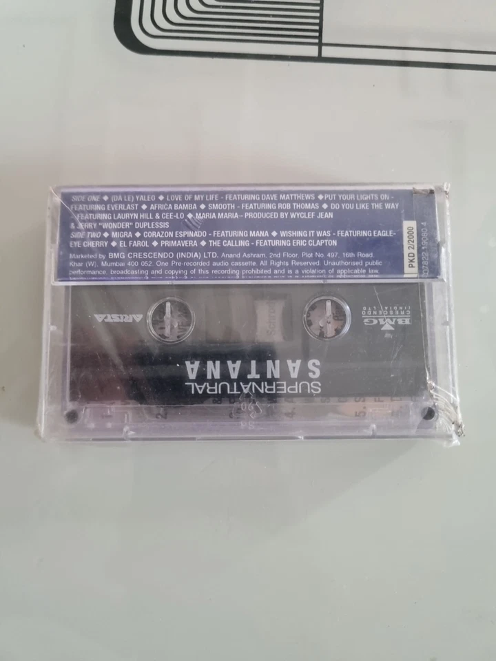 Santana Supernatural INDIA MADE SEALED CASSETTE - Image 3 of 4