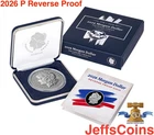 2026-P Morgan Reverse Silver Dollar - US Mint BU UNC Box COA 26XF