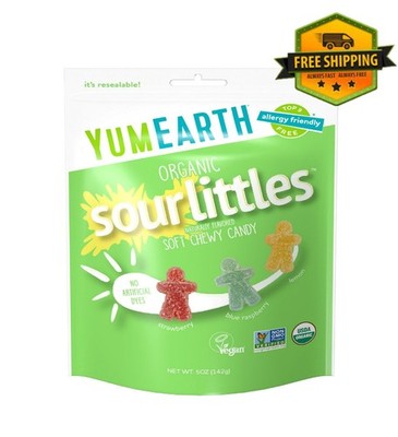 YumEarth Organic Sour Littles   Assorted Flavors Sour Chew Candy, 5 oz Bag