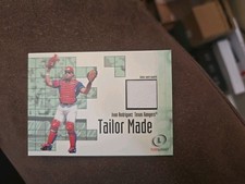 2001 Fleer Legacy Tailor Made Ivan Rodriguez Game Worn Swatch. Texas