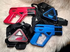Laser Tag By Sharper Image 2 Player 2 Guns 2 Chest Targets Blue Red Tested