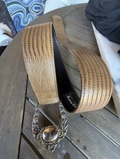 Vintage Ann Turk Beige  Snakeskin  Belt