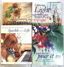 Lot of 4 Painting Techniques Watercolors Capturing Light Sparkle with Life Books