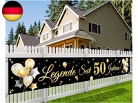 50. Geburtstag Banner, Legende Seit 50 Jahren Glitzerbanner, Deko 50 Geburtstag