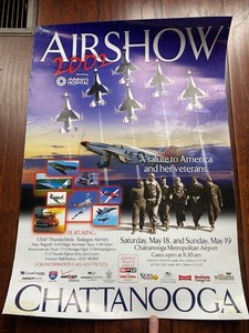 2002 Chattanooga Air Show Poster featuring USAF Thunderbirds