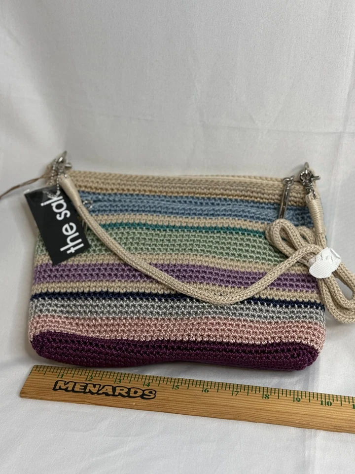 Bolso Bandolera Ligero Boho Viaje Verano Crochet Rayas The Sak Lumi Mendo Foto 4 de 4
