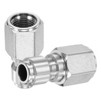 "2 StüCk Hochdruckreiniger Adapter 3/8\" Male Quick Plug Zu G1/4\" Female Fittings"