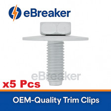 Body Work Metal Trim Fixing Bolt & Captive Washer M6x18mm Galvanised -  Pack #x5