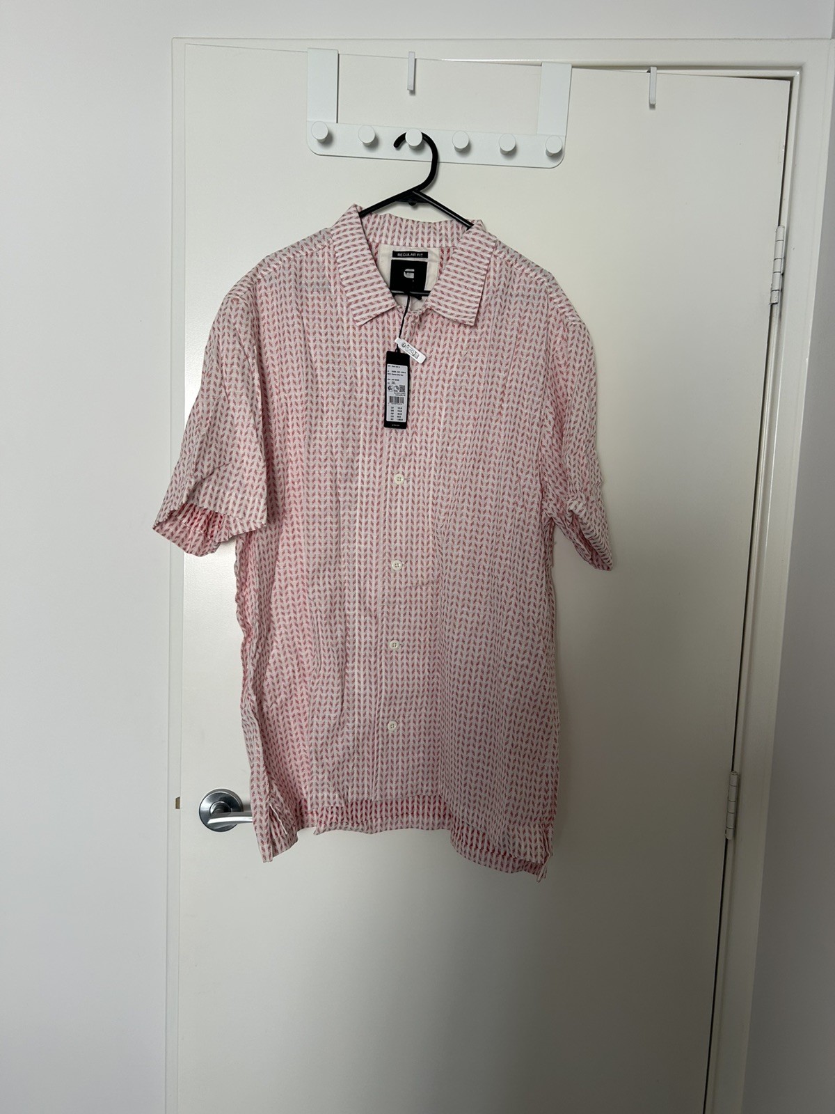 G-star raw red pattern short sleeve shirt NWT rrp$200