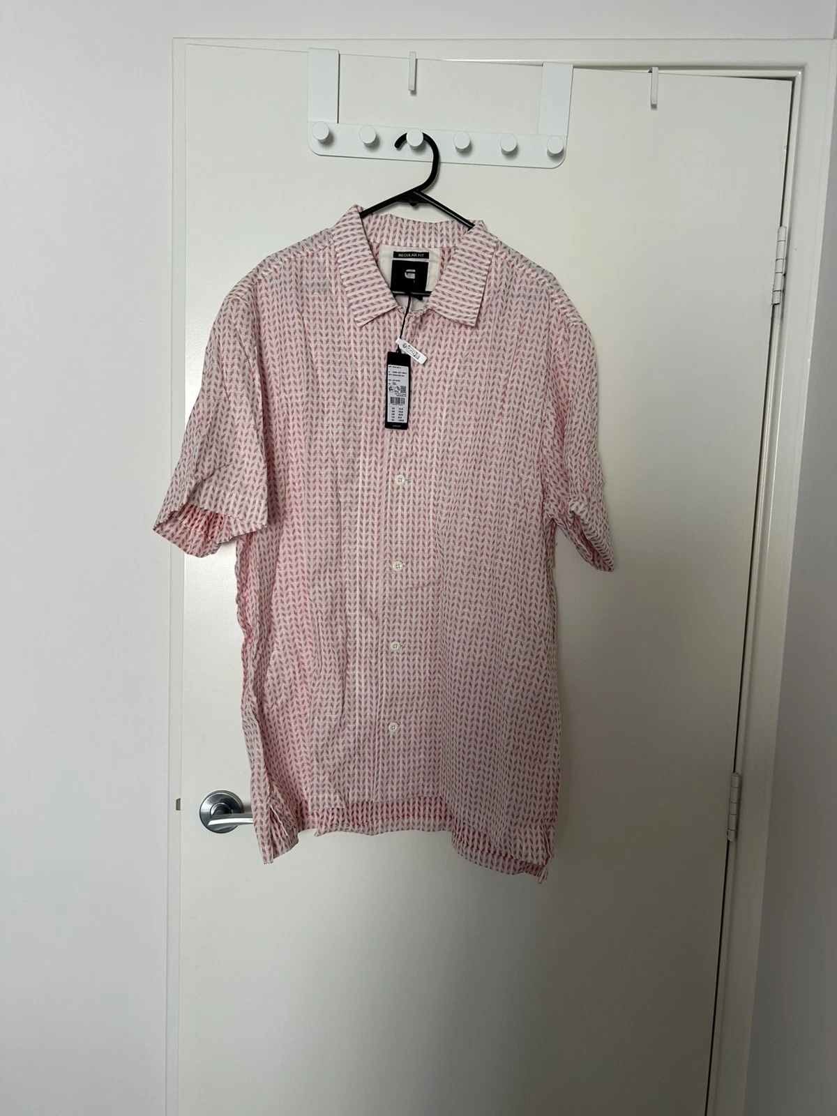 G-star raw red pattern short sleeve shirt NWT rrp$200