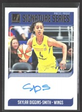 Skylar Diggins-Smith 2019 Donruss WNBA Signature Series Proof # AU #/99 Dallas