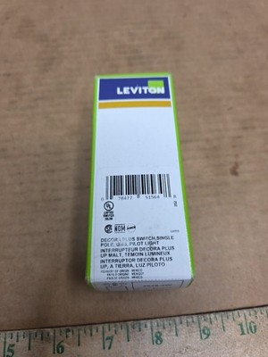 Leviton 5628-2W 20 Amp 120 Volt Decora Plus Rocker Pilot Light Illuminated White