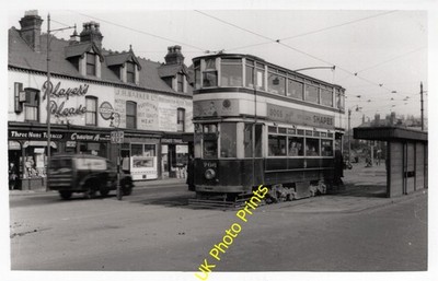 Straßenbahn Foto Birmingham - Nr: 706 Kiesberg Straßenbahnhaltestelle Linie 78 um 1953