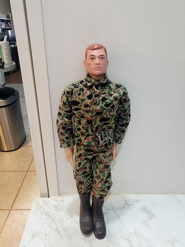 Vintage 1964 G.I. Joe TM seltene hellbraun/rot bemalte Haare frühe Hasbro - Bild 2 von 11