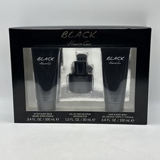 Kenneth Cole BLACK Gift Set - After Shave Balm - Body Wash - Cologne - BRAND NEW