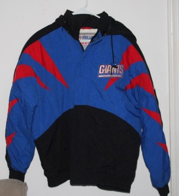 VTG New York Giants MENS Med Proline Apex One Puffer Jacket Full Zip NFL and hat