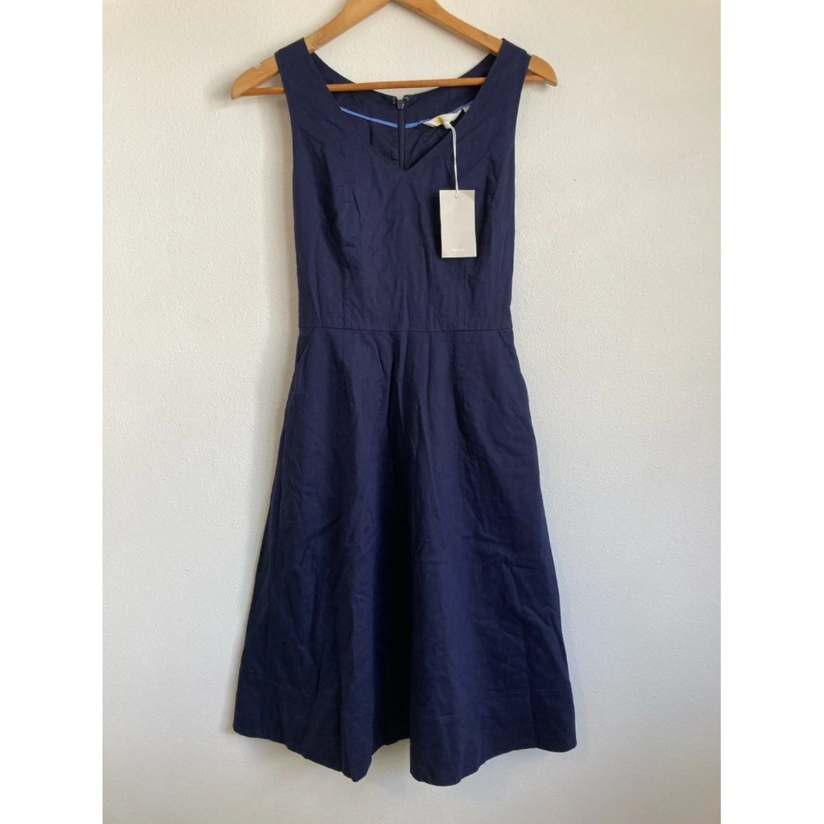 chinese dress ladies Octavia Linen Blend Dress-Embroidered Chambray