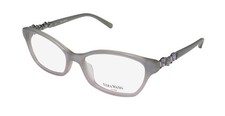 NEW VERA WANG LUXE ALRISHA EYEGLASSES WOMENS PLASTIC GRAY 51-16-135 FULL-RIM CAT