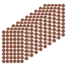 540 Pcs Dia. 21mm/0.8" Hole Cover Stickers, Mahogany