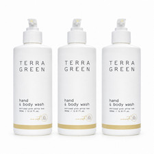 Terra Green Hand Body Wash 3 Pack White Tea 12.8 fl oz 380 mL Each