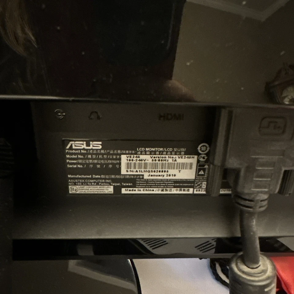 ASUS VE245H LCD Monitor - Image 4 of 4