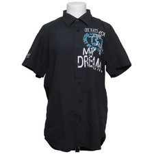 Nine Divine, Kurzarmhemd, Größe: L, Schwarz, Baumwolle/Polyester, Print #NfJ