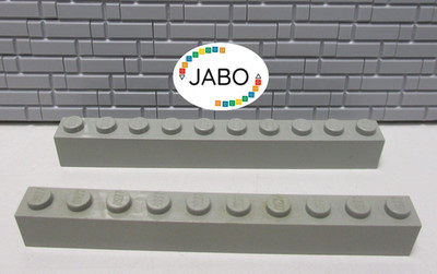 ( E18/5/3) LEGO 2 x 6111 Stein Baustein Basic 1x10 alt hellgrau